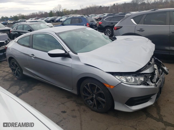 2018 Honda Civic Coupe LX with VIN 2HGFC4A53JH302299, listed as a Copart auction lot 50829085 with 103,576 mi miles and Salvage Title. Bid and sale history available at carsss.com. Image 4.