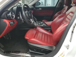2019 Alfa Romeo Giulia Ti Sport with VIN ZARFANBN7K7600768, listed as a Copart auction lot 73277804 with 120,017 mi miles and Salvage Title. Bid and sale history available at carsss.com. Image 7.
