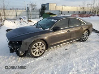 2016 Audi A8 with VIN WAUJRAFD5GN007742, listed as a Copart auction lot 44698375 with 110,830 mi miles and Salvage title. Bid and sale history available at DreamBid. Image 1.