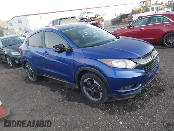 2018 Honda HR-V EX-L Navi with VIN 3CZRU5H75JM702110, listed as a IAAI auction lot 41005796 with 97,103 mi miles. Bid and sale history available at carsss.com. Image 1.