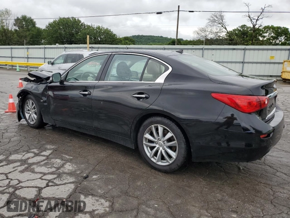 2015 Infiniti Q50 Premium with VIN JN1BV7AP9FM339066, listed as a Copart auction lot 61464355 with 168,471 mi miles and Salvage title. Bid and sale history available at DreamBid. Image 2.