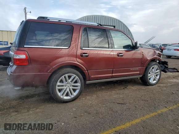 2017 Ford Expedition Platinum с VIN 1FMJU1MT8HEA25872, выставлен на аукционе Copart как лот 83593674 с пробегом 119 717 миль миль и Списание • Salvage title. История ставок и продаж доступна на DreamBid. Изображение 3.