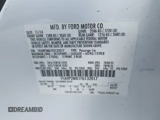 2015 Ford Police Interceptor с VIN 1FAHP2MK1FG132017, выставлен на аукционе IAAI как лот 42102473 с пробегом 101 553 миль миль и . История ставок и продаж доступна на DreamBid. Изображение 9.