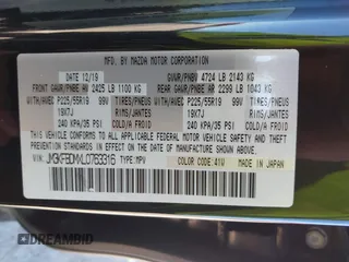 2020 Mazda CX-5 Grand Touring with VIN JM3KFBDMXL0763316, listed as a IAAI auction lot 41661958 with 64,881 mi miles and . Bid and sale history available at carsss.com. Image 9.