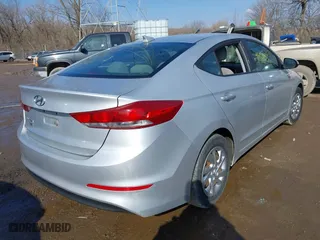 2017 Hyundai Elantra SE with VIN KMHD74LFXHU367332, listed as a IAAI auction lot 41652651 with 110,101 mi miles. Bid and sale history available at carsss.com. Image 4.