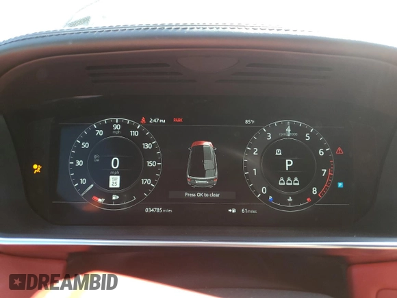 2019 Land Rover Range Rover Sport Autobiography z VIN SALWV2REXKA817911, wystawiony jako Copart lot #75760004 z przebiegiem 34 785 mil mil oraz Szkoda całkowita • Salvage title. Historia ofert i sprzedaży dostępna na DreamBid. Obrazek 9.
