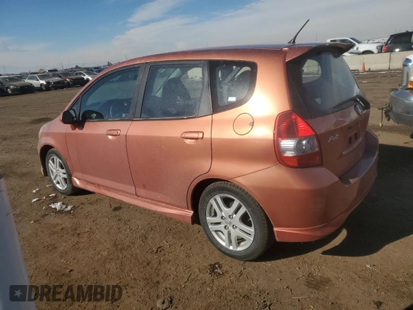 2008 Honda Fit Sport with VIN JHMGD37668S041570, listed as a Copart auction lot 45044285 with 210,084 mi miles and Salvage Title. Bid and sale history available at carsss.com. Image 2.