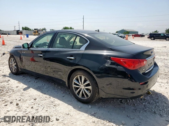 2015 Infiniti Q50 z VIN JN1BV7AR4FM423894, wystawiony jako Copart lot #57297595 z przebiegiem 82 593 mil mil oraz Szkoda całkowita • Salvage title. Historia ofert i sprzedaży dostępna na DreamBid. Obrazek 2.