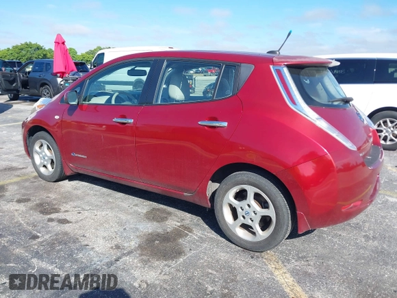 2011 Nissan LEAF SL-e with VIN JN1AZ0CP1BT005859, listed as a IAAI auction lot 41666341 with 71,745 mi miles. Bid and sale history available at carsss.com. Image 3.
