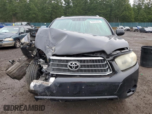 2010 Toyota Highlander Hybrid with VIN JTEBW3EH1A2047305, listed as a Copart auction lot 89003245 with 0 mi miles and Salvage Title. Bid and sale history available at carsss.com. Image 5.