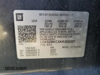 2019 GMC Yukon SLT with VIN 1GKS2BKCXKR255327, listed as a Copart auction lot 50229095 with 109,255 mi miles and Clean Title. Bid and sale history available at carsss.com. Image 13.