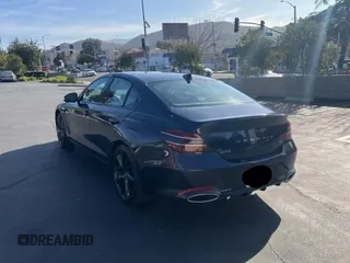 2023 Genesis G70 3.3T with VIN KMTG54TE6PU106021, listed as a Copart auction lot 86750284 with 8,669 mi miles and Salvage Title. Bid and sale history available at DreamBid. Image 3.