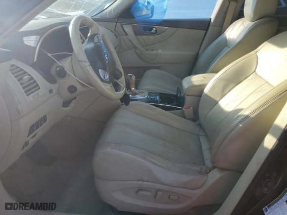 2012 Infiniti FX35 with VIN JN8AS1MW9CM153920, listed as a Copart auction lot 89092825 with 82,266 mi miles and Salvage Title. Bid and sale history available at carsss.com. Image 7.