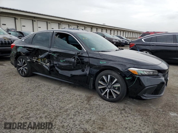 2023 Honda Civic Sedan EX with VIN 2HGFE1F76PH303393, listed as a Copart auction lot 71535614 with 18,539 mi miles and Salvage Title. Bid and sale history available at carsss.com. Image 4.