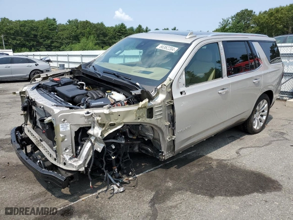 2021 Chevrolet Tahoe Premier with VIN 1GNSKSKD1MR221226, listed as a Copart auction lot 66362204 with 17,074 mi miles and Salvage Title. Bid and sale history available at carsss.com. Image 1.