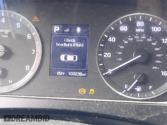 2017 Hyundai Sonata SE with VIN 5NPE24AFXHH587980, listed as a IAAI auction lot 41962264 with 103,239 mi miles. Bid and sale history available at carsss.com. Image 7.