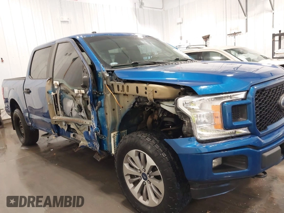 2018 Ford F-150 XL with VIN 1FTEW1EP0JKC63398, listed as a IAAI auction lot 41758777 with 74,961 mi miles. Bid and sale history available at carsss.com. Image 6.