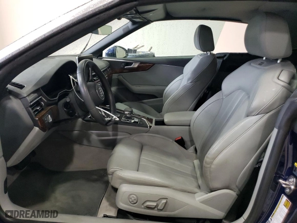 2019 Audi A5 Cabriolet Premium Plus with VIN WAUYNGF58KN002811, listed as a Copart auction lot 85284114 with NaN miles and Salvage Title. Bid and sale history available at carsss.com. Image 7.