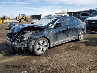 2013 Kia Optima Hybrid EX with VIN KNAGM4AD9D5039557, listed as a Copart auction lot 46344555 with 165,839 mi miles and Salvage Title. Bid and sale history available at carsss.com. Image 1.