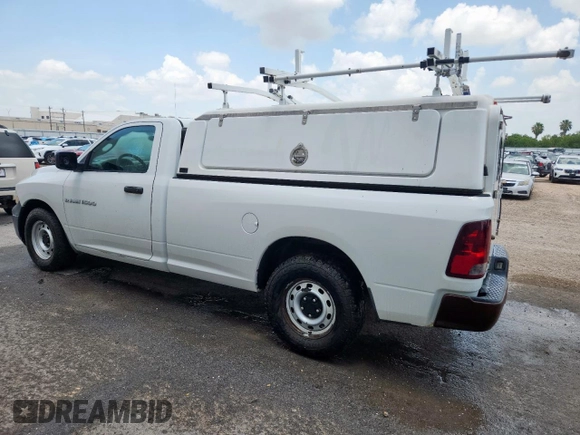 2012 Ram 1500 ST with VIN 3C6JD6DP7CG158765, listed as a Copart auction lot 59503785 with 141,374 mi miles and Clean title. Bid and sale history available at DreamBid. Image 2.