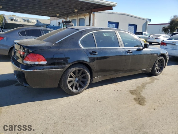2004 BMW 7 Series 745Li with VIN WBAGN63444DS47874, listed as a Copart auction lot 88582125 with 172,419 mi miles and Clean Title. Bid and sale history available at carsss.com. Image 3.
