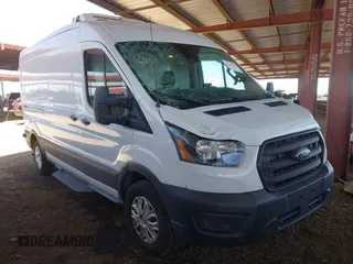 2020 Ford Transit Cargo with VIN 1FTBR1C8XLKB20144, listed as a IAAI auction lot 42141037 with 87,147 mi miles. Bid and sale history available at carsss.com. Image 1.
