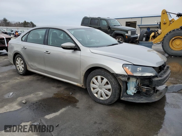 2012 Volkswagen Passat S w/Appearance with VIN 1VWAP7A39CC081677, listed as a Copart auction lot 89195925 with 207,362 mi miles and Salvage Title. Bid and sale history available at carsss.com. Image 4.