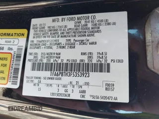 2015 Ford Mustang EcoBoost z VIN 1FA6P8TH3F5353923, wystawiony jako IAAI lot #42182603 z przebiegiem 86 599 mil mil oraz . Historia ofert i sprzedaży dostępna na DreamBid. Obrazek 9.