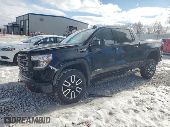 2021 GMC Sierra 1500 AT4 with VIN 3GTP9EEL0MG403871, listed as a Copart auction lot 43845305 with 51,209 mi miles and Non Repairable. Bid and sale history available at carsss.com. Image 1.
