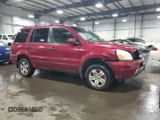 2005 Honda Pilot EX-L with VIN 5FNYF185X5B047522, listed as a Copart auction lot 55839695 with 237,707 mi miles and Salvage title. Bid and sale history available at DreamBid. Image 4.