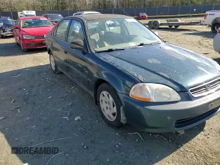 1997 Honda Civic LX with VIN 2HGEJ6673VH533278, listed as a Copart auction lot 46778035 with 212,859 mi miles and Salvage Title. Bid and sale history available at carsss.com. Image 10.
