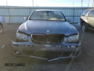 2006 BMW 7 Series 750i with VIN WBAHL83596DT03728, listed as a Copart auction lot 87855795 with 127,513 mi miles and Salvage title. Bid and sale history available at DreamBid. Image 5.