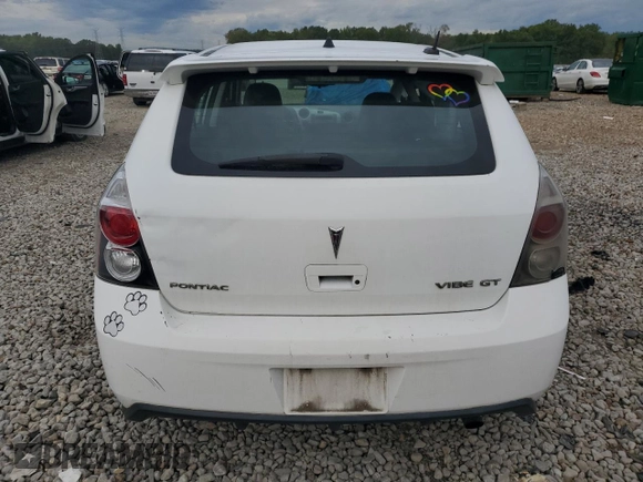 2010 Pontiac Vibe GT with VIN 5Y2SR6E08AZ408723, listed as a Copart auction lot 72816524 with 196,012 mi miles and Salvage Title. Bid and sale history available at carsss.com. Image 6.