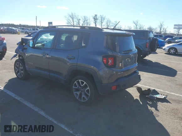 2016 Jeep Renegade Latitude with VIN ZACCJBBT9GPC52394, listed as a IAAI auction lot 41503100 with 143,004 mi miles. Bid and sale history available at carsss.com. Image 3.