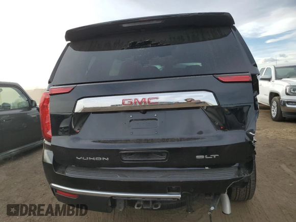 2024 GMC Yukon SLT with VIN 1GKS2BKD7RR231280, listed as a Copart auction lot 86799994 with 5,476 mi miles and Salvage Title. Bid and sale history available at carsss.com. Image 6.