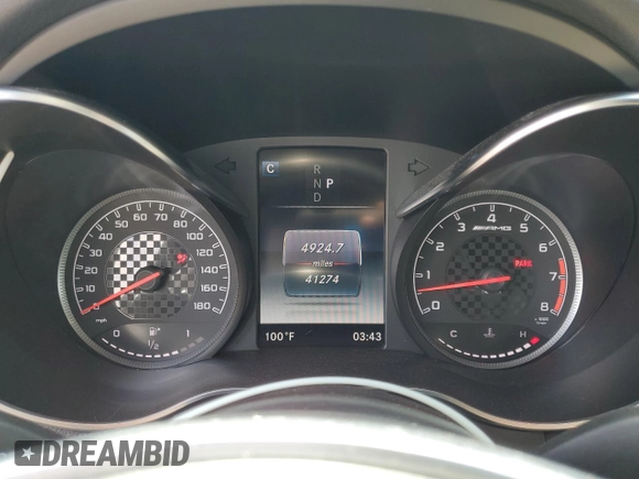 2018 Mercedes-Benz C 43 AMG with VIN WDDWJ6EB6JF759485, listed as a Copart auction lot 58625405 with 41,274 mi miles and Salvage title. Bid and sale history available at DreamBid. Image 9.
