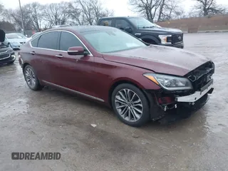 2015 Hyundai Genesis 3.8L with VIN KMHGN4JE5FU028777, listed as a IAAI auction lot 41222805 with 58,104 mi miles. Bid and sale history available at carsss.com. Image 1.