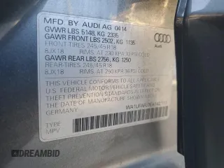 2014 Audi allroad Premium Plus with VIN WA1UFAFL0EA142111, listed as a Copart auction lot 77874794 with 144,294 mi miles and Salvage Title. Bid and sale history available at carsss.com. Image 13.