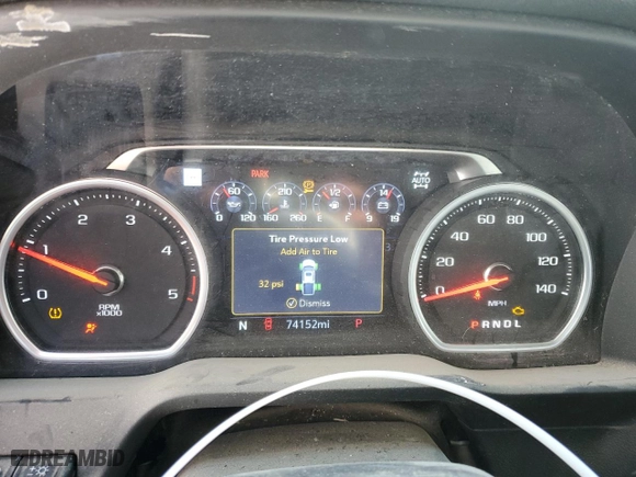 2020 Chevrolet Silverado 3500HD LTZ with VIN 1GC4YUEY9LF206581, listed as a Copart auction lot 44135545 with 74,152 mi miles and Salvage Title. Bid and sale history available at carsss.com. Image 9.