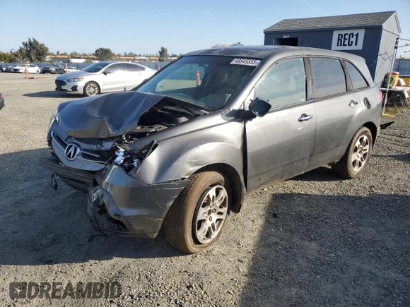 2007 Acura MDX with VIN 2HNYD28287H529740, listed as a Copart auction lot 48545555 with 177,115 mi miles and Salvage Title. Bid and sale history available at carsss.com. Image 1.