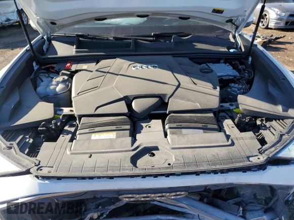 2023 Audi Q8 Premium with VIN WA1AVBF1XPD024739, listed as a Copart auction lot 88641505 with 21,585 mi miles and Salvage title. Bid and sale history available at DreamBid. Image 12.