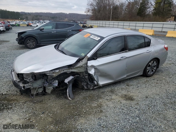 2015 Honda Accord Sedan LX with VIN 1HGCR2F34FA187926, listed as a Copart auction lot 44886725 with 118,335 mi miles and Salvage Title. Bid and sale history available at carsss.com. Image 1.
