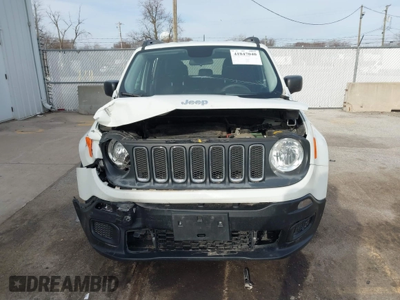 2016 Jeep Renegade Sport with VIN ZACCJAAT3GPE31591, listed as a IAAI auction lot 41847040 with 68,016 mi miles and . Bid and sale history available at carsss.com. Image 13.