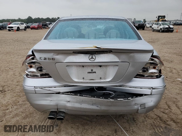 2007 Mercedes-Benz C 230 Sport with VIN WDBRF52H27F860946, listed as a Copart auction lot 54327515 with 239,331 mi miles and Salvage Title. Bid and sale history available at DreamBid. Image 6.