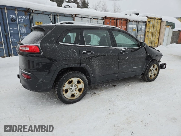 2015 Jeep Cherokee Sport with VIN 1C4PJMAB1FW609087, listed as a Copart auction lot 42592075 with 123,093 mi miles and Salvage Title. Bid and sale history available at carsss.com. Image 3.