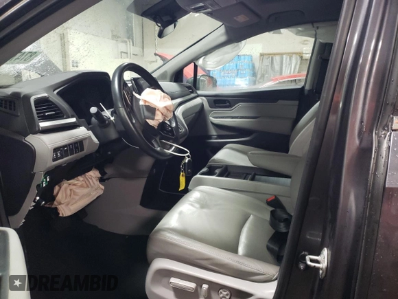 2018 Honda Odyssey EX-L with VIN 5FNRL6H71JB050444, listed as a Copart auction lot 87472554 with 102,667 mi miles and Salvage Title. Bid and sale history available at carsss.com. Image 7.