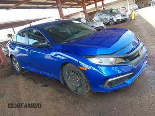 2020 Honda Civic LX with VIN 19XFC2F61LE002294, listed as a IAAI auction lot 42433281 with 54,993 mi miles and . Bid and sale history available at DreamBid. Image 1.