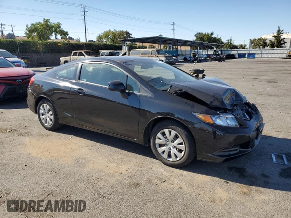 2012 Honda Civic Cpe LX with VIN 2HGFG3B59CH519341, listed as a Copart auction lot 73415724 with 80,910 mi miles and Salvage Title. Bid and sale history available at carsss.com. Image 4.
