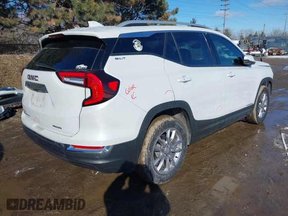 2022 GMC Terrain SLT with VIN 3GKALVEV3NL109435, listed as a IAAI auction lot 41633816 with 42,729 mi miles. Bid and sale history available at carsss.com. Image 4.