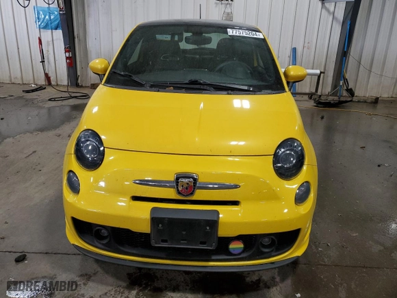2017 FIAT 500 Abarth with VIN 3C3CFFFH3HT548038, listed as a Copart auction lot 77575204 with NaN miles and Salvage Title. Bid and sale history available at carsss.com. Image 5.